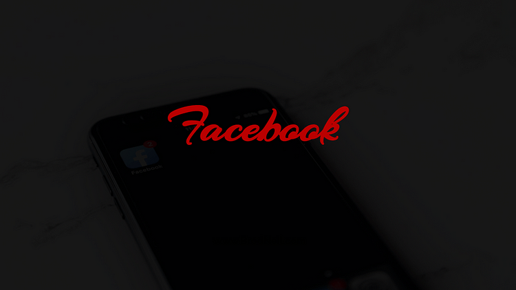 Facebook with a background mobile phone with facebook icon